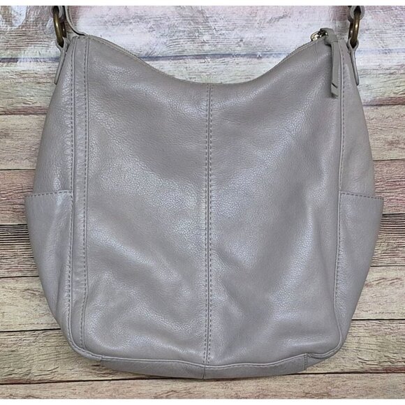 HOBO International Pebbled Soft Leather Neutral Taupe Shoulder Bag Purse MINT - Picture 6 of 8